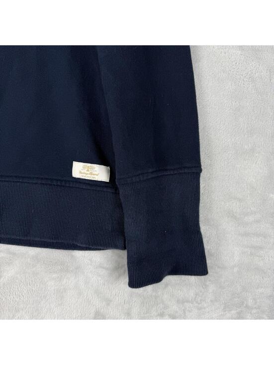 Barbour Heritage Brand Crewneck Sweatshirt Embroidered Birds Navy Women 6 Casual - Picture 9 of 9